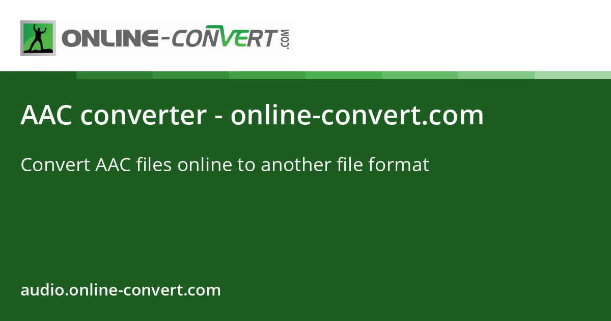 Aac converter online convert