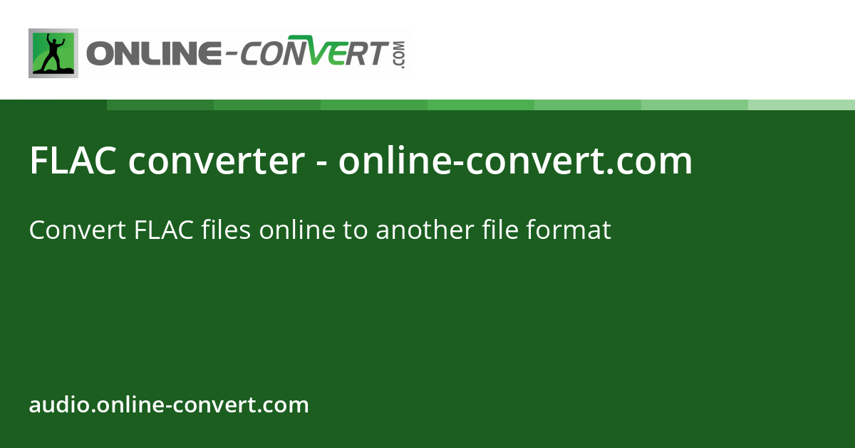 FLAC converter - online-convert.com