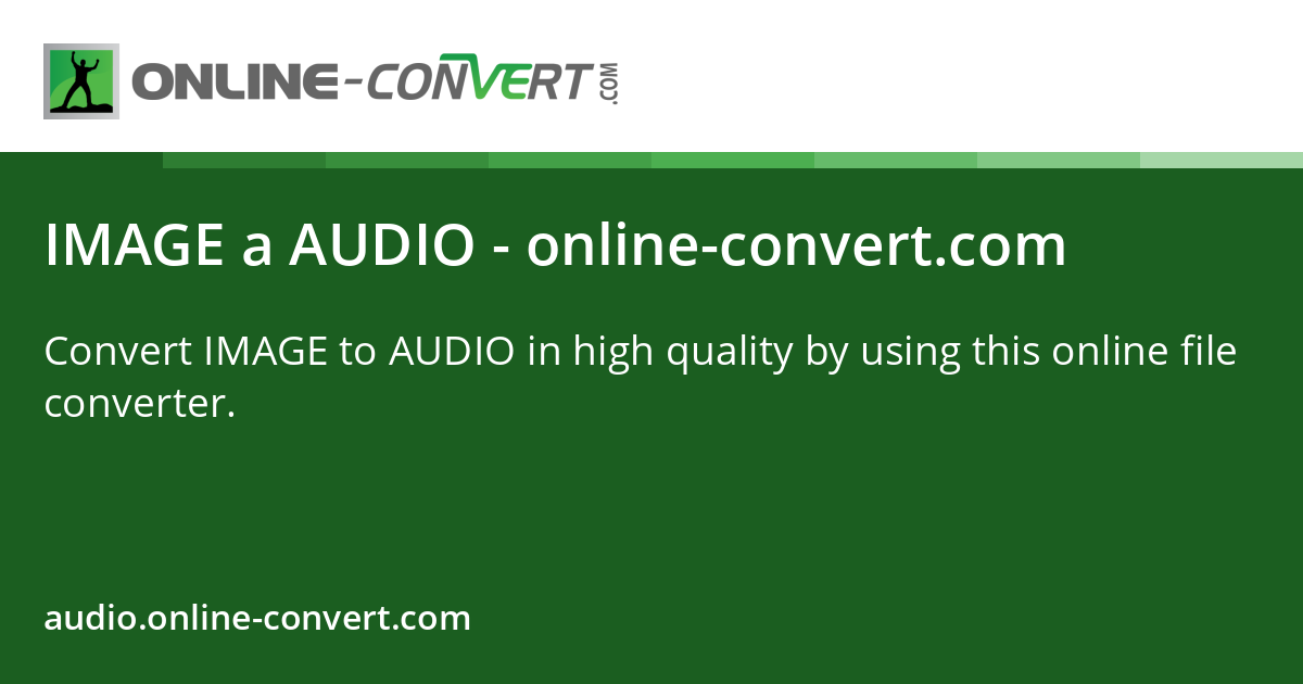 IMAGE a AUDIO - online-convert.com
