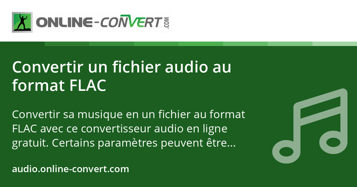 Convertir un fichier audio au format FLAC